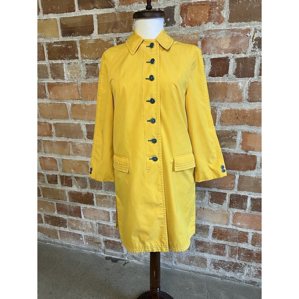 Misty Harbor Classic Yellow Raincoat Any Weather Trenchcoat Size 7